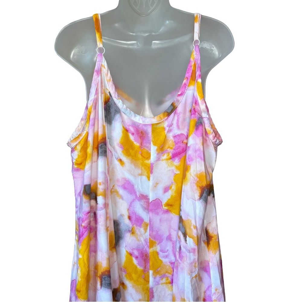 Torrid Pink Orange V-neck Tank Maxi Dress - Size 4x / 24 - 26 / Summer Casual - Picture 4 of 10